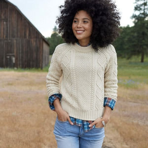 ll bean women s cotton fisherman sweater OFF 65 Free Delivery